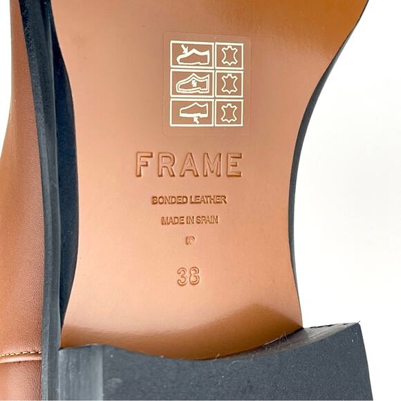 Frame Denim Le Ramsey Tall/Knee High Boot Sz 7.5 Brown/Tobacco Color Leather New - Picture 6 of 8
